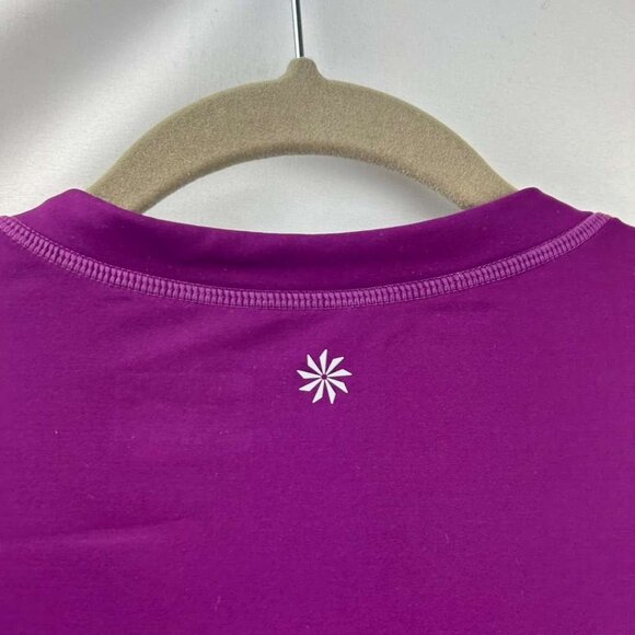 Athleta Women’s Medium Fuchsia 1/4 Zip Long Sleeve Adjustable Ruched Top - Picture 10 of 10